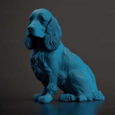 3D model Blue Picardy Spaniel dog (STL)